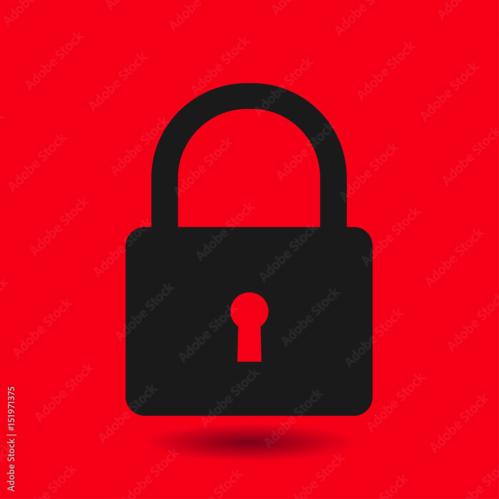 Lock icon. User login or authenticate icon. Flat design style. Lock icon. User login or authenticate icon. Flat design style.