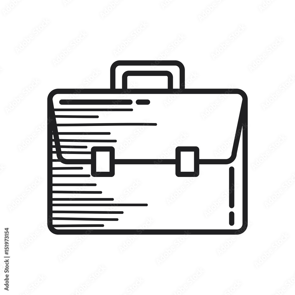 hand draw doodle briefcase icon hand draw doodle briefcase icon