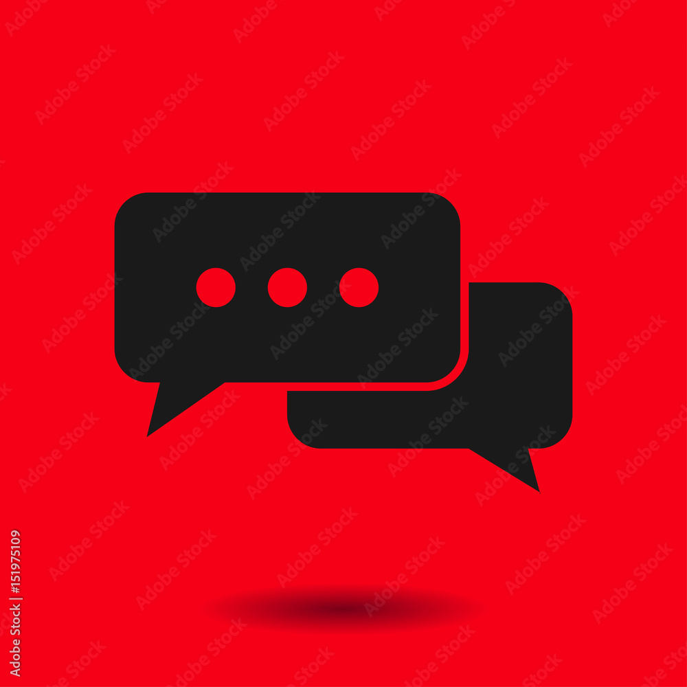 Icon of dialog vector illustration. Flat design style. Icon of dialog vector illustration. Flat design style.