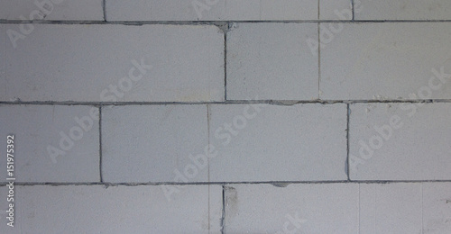 Background texture of white lightweight concrete bloc