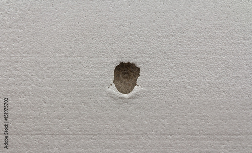 Hole Styrofoam background