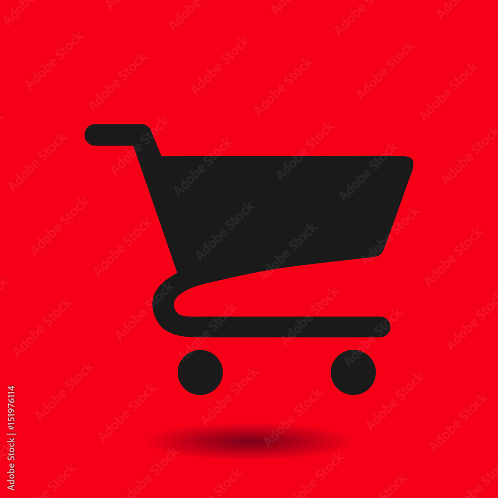 Flat icon of shopping chart. Add a product to the cart. Flat icon of shopping chart. Add a product to the cart.