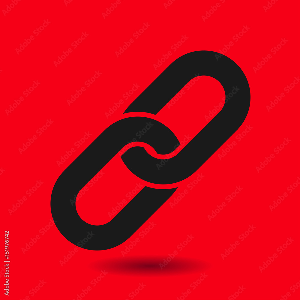 Link single icon.Chain link symbol. Icon link to the source. Link single icon.Chain link symbol. Icon link to the source.