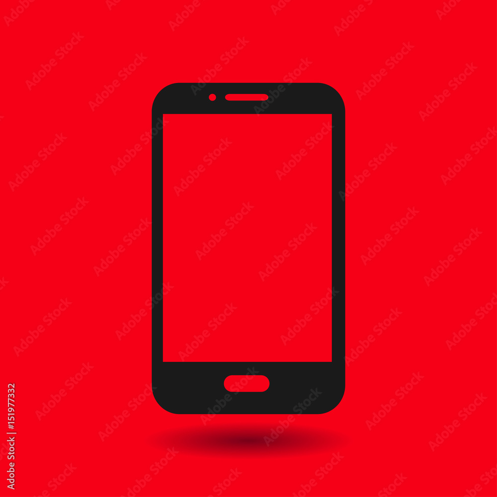 Vector illustration of smartphone icon. Flat design style. Vector illustration of smartphone icon. Flat design style.