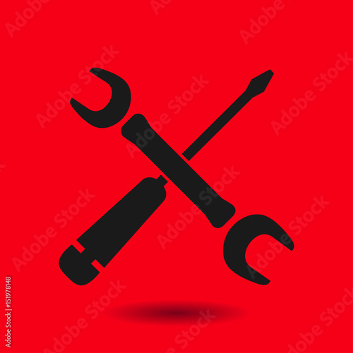 Repair Icon. Service symbol. Tools singn. Flat design style.