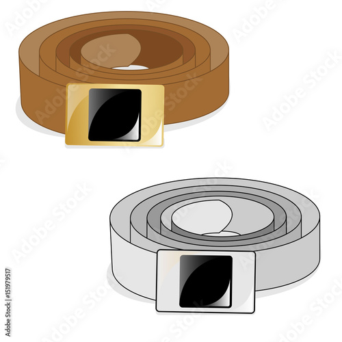 Belt illustration on white