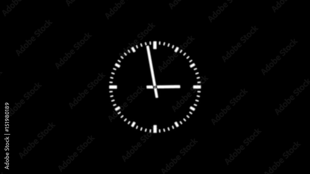 Motion background with variable speed spinning clock 12 hour seamless loop. (Full-HD 1920x1080 12s/30fps) Motion background with variable speed spinning clock 12 hour seamless loop. (Full-HD 1920x1080 12s/30fps)
