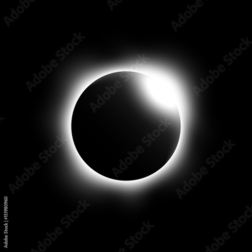Eclipse of the sun . Vector .