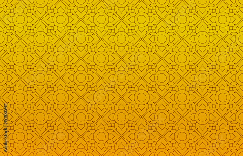 Golden Thai vintage pattern vector abstract background