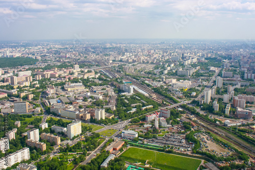 view of Moscow from the Ostankino television tower