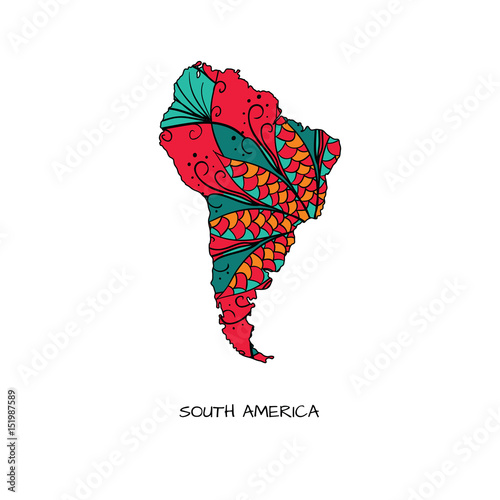 Flower map of South America