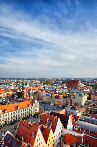 Old Town In City Of Wroclaw From Above