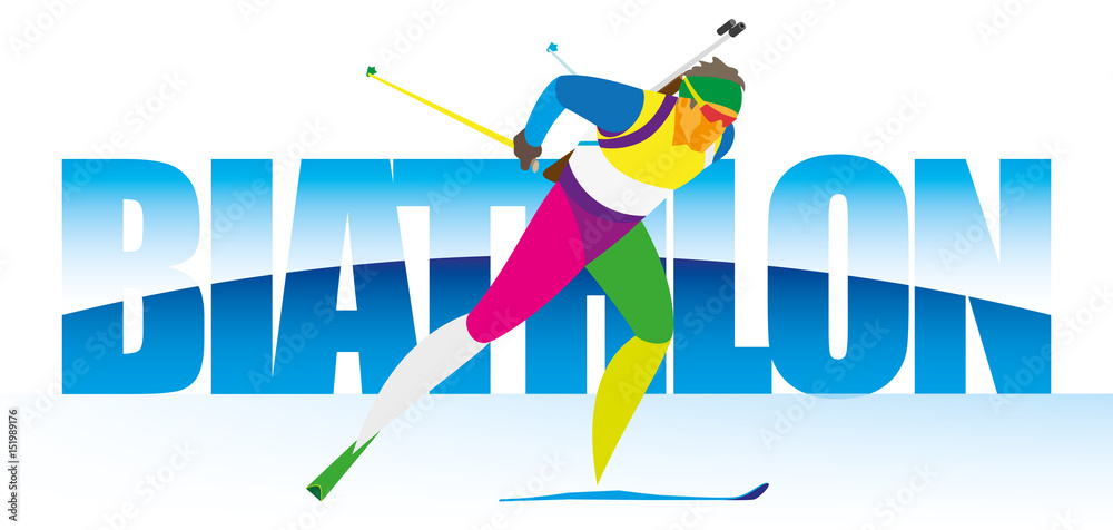 Biathlon. Logotype. wallpaper