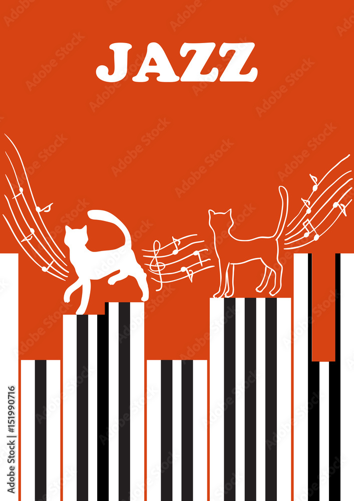 Naklejka premium Jazz festival / Creative conceptual music festival vector.