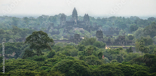 Foto View of Angkor Wat bird's eye view