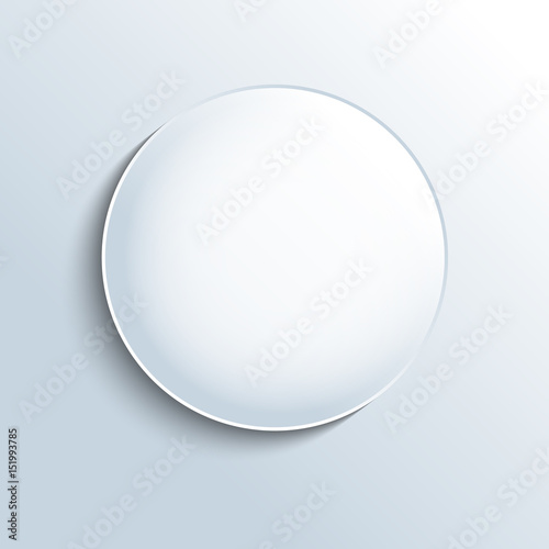 White glass sphere shape button