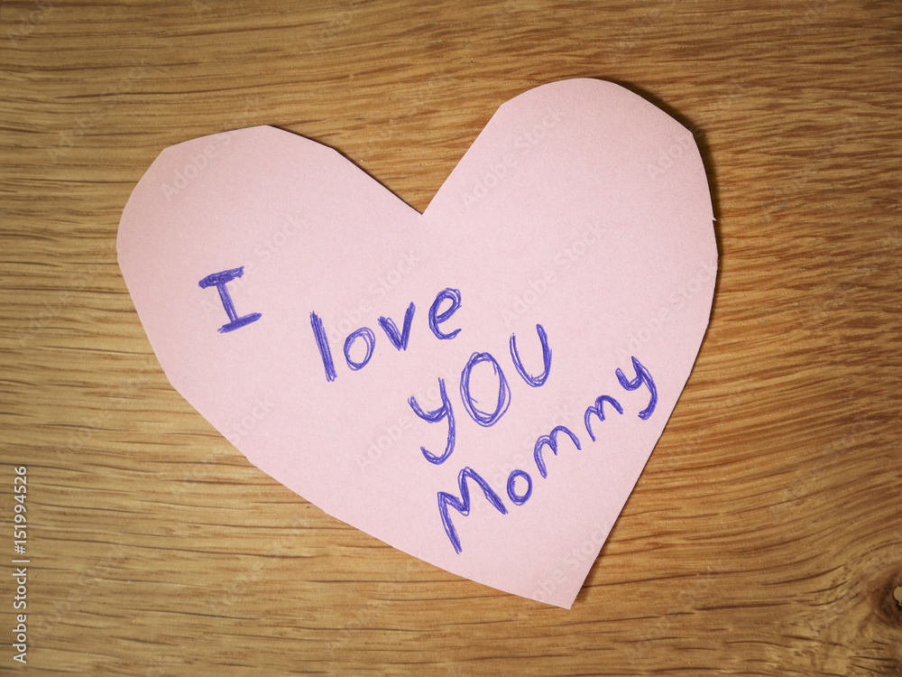 I Love You Mommy Note I Love You Mommy Note