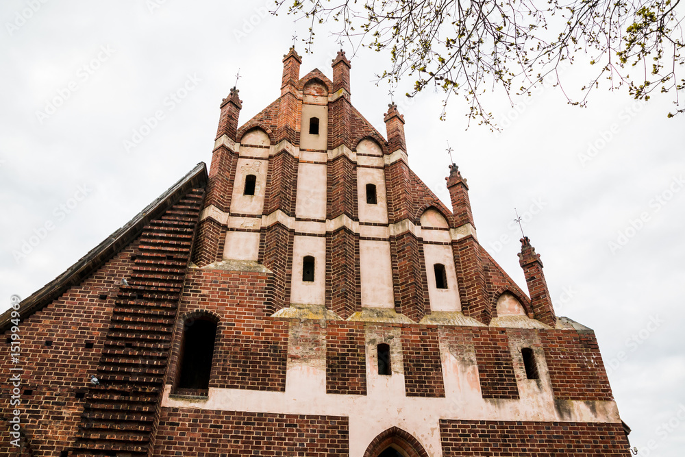 Big beautiful castle made of red brick Big beautiful castle made of red brick