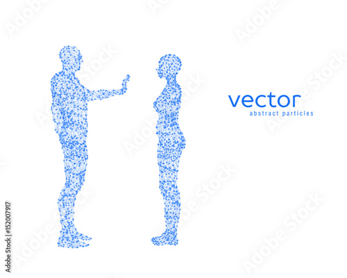 Vector illustration of couple on white background.