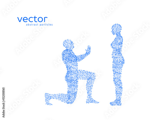 Vector illustration of couple on white background.