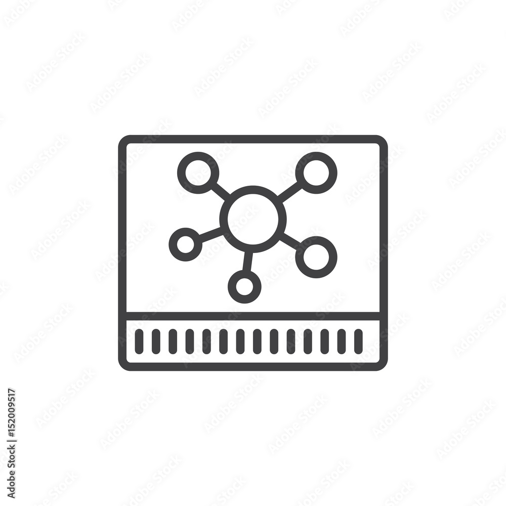 Hub line icon, outline vector sign, linear style pictogram isolated on white. Symbol, logo illustration. Editable stroke. Pixel perfect Hub line icon, outline vector sign, linear style pictogram isolated on white. Symbol, logo illustration. Editable stroke. Pixel perfect