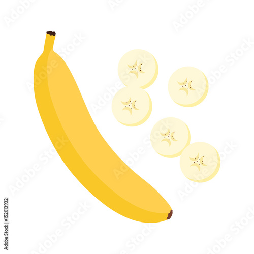 Banana and sliced banana © Svetlana