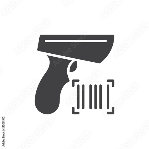 Barcode scanner icon vector, filled flat sign, solid pictogram isolated on white. Symbol, logo illustration. Pixel perfect