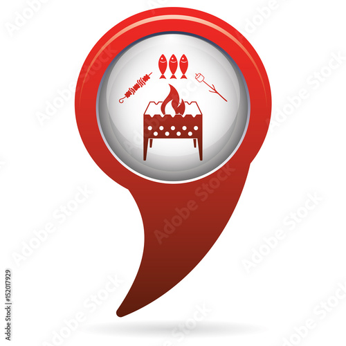 Brazier zephyr, kebab and fish icon