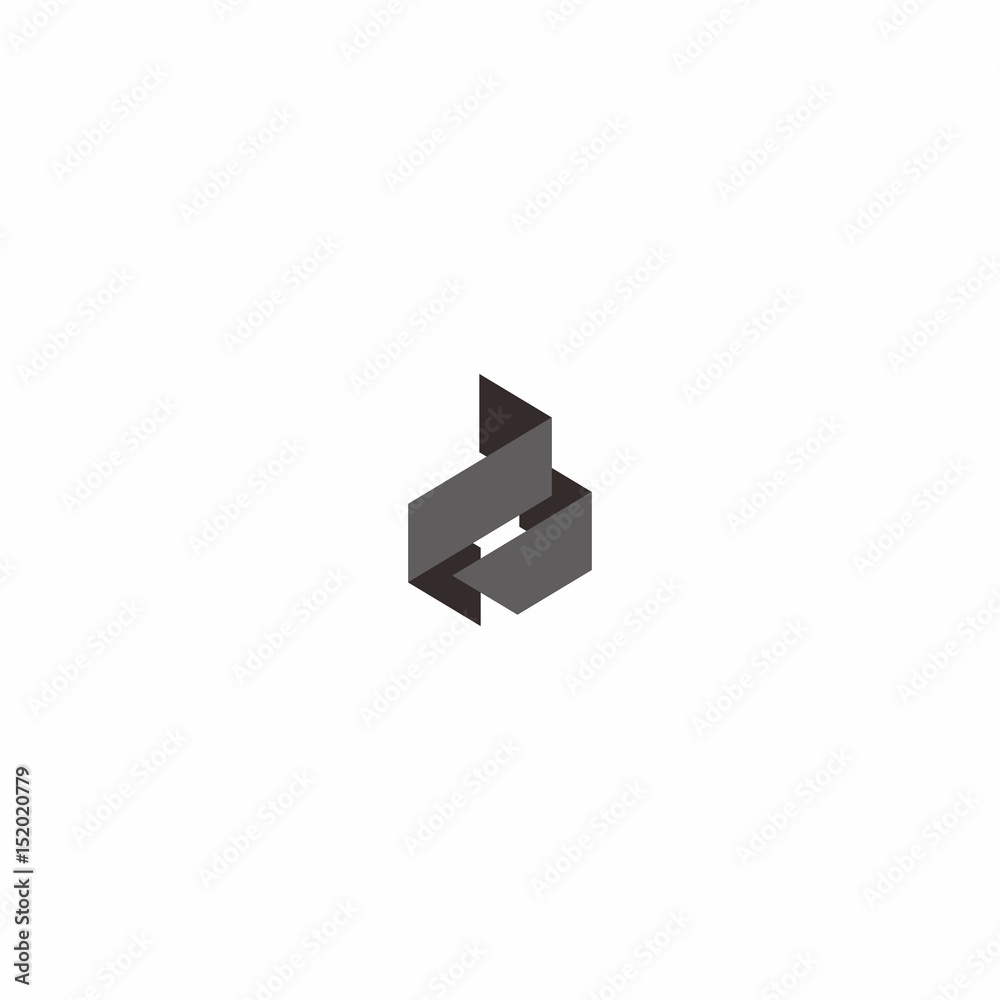 b Letter ribbon logo b Letter ribbon logo