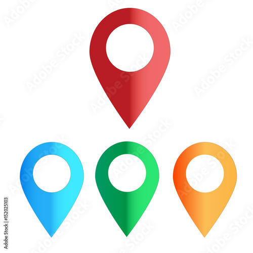 map colors icon on white background. map color sign. map point.