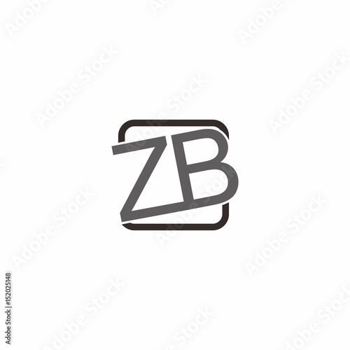 Fototapeta Naklejka Na Ścianę i Meble -  ZB initial letter logo