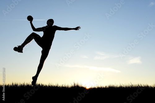 Man playing a handball