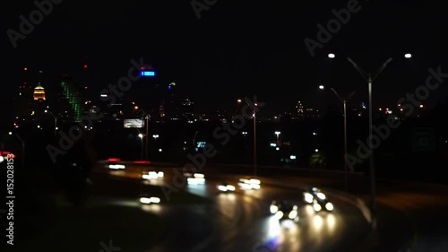 san antonia city skyline at night photo