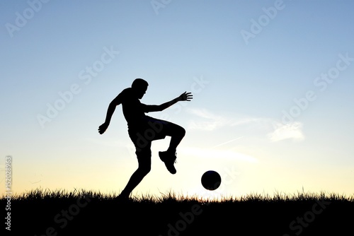 Man playing a football
