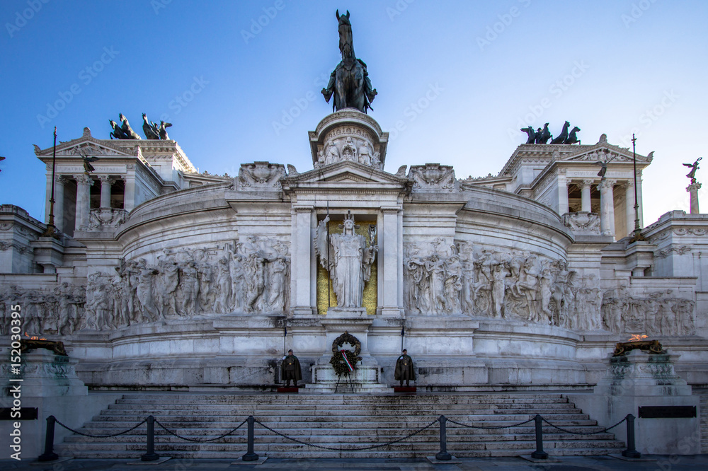 National monument to Vittorio Emanuele II (Victor Emmanuel II). Altar Of The Fatherland. Rome, Italy