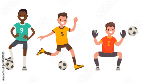 Fotografia, Obraz Set of characters of soccer player