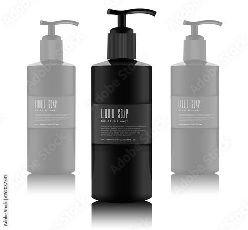 Realistic essential oil bottle and tube for cream