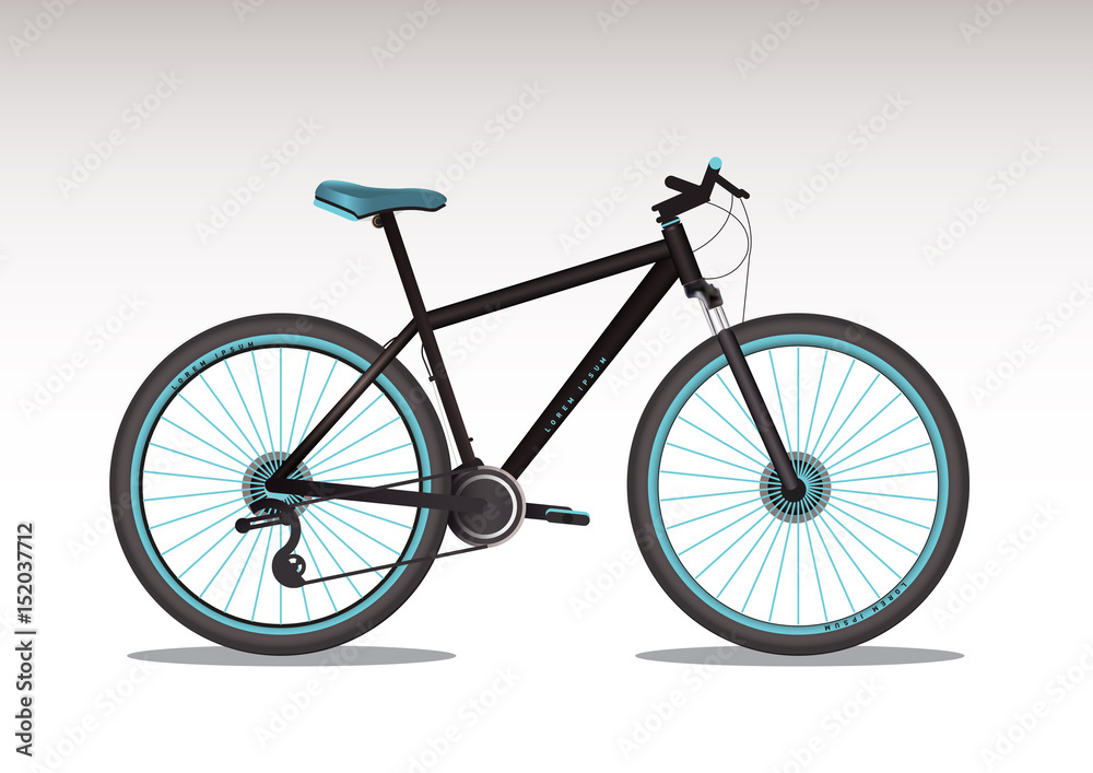 Vector illustration of realistic bike