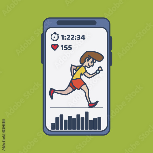 Smart Phone with Fitness application for health
