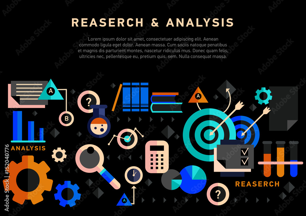 Doodle style concept of general research Doodle style concept of general research