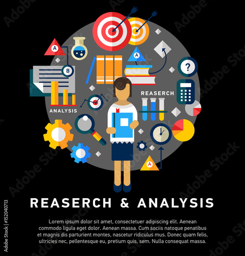 Doodle style concept of general research