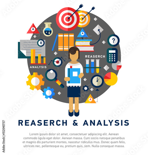 Doodle style concept of general research