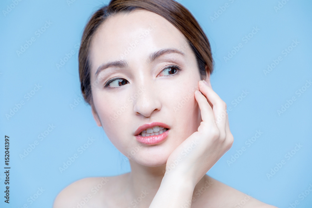 beautiful woman portrait. beauty and skincare concept. beautiful woman portrait. beauty and skincare concept.