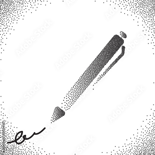 Halftone Vector Pen photo