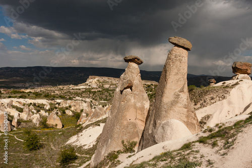 Fairy chimneys of Cappadocia photo