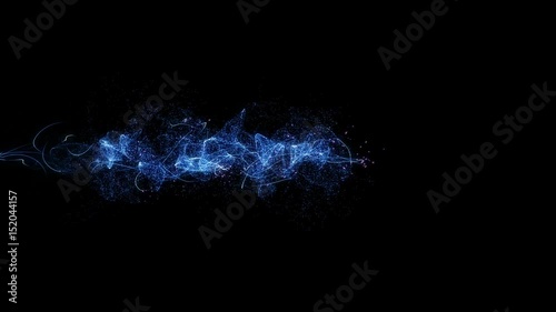 Abstract background with magic wave of particles