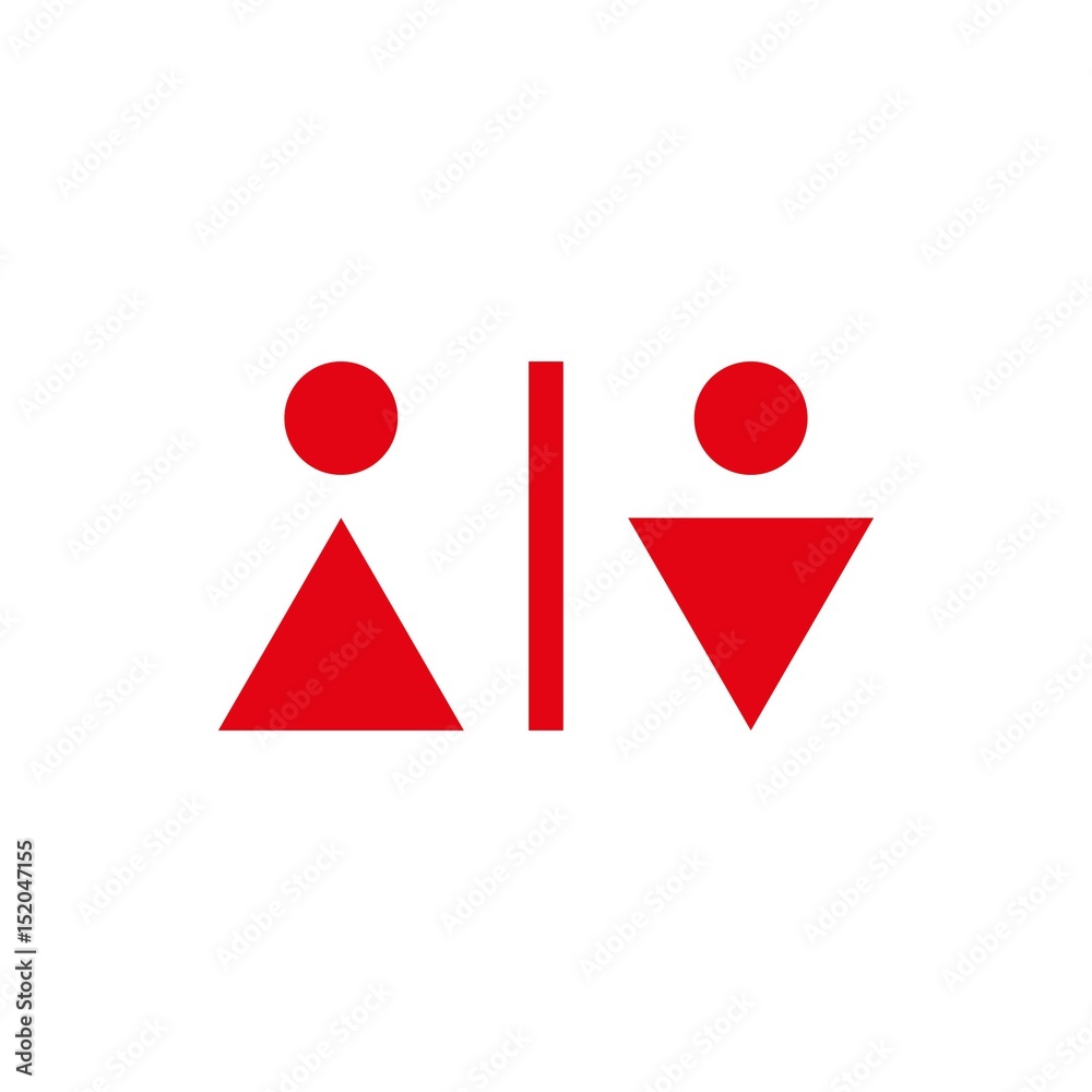 Man and woman toilet vector icon Man and woman toilet vector icon