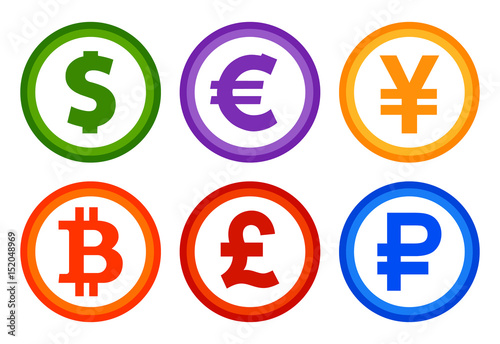 Currency icons set