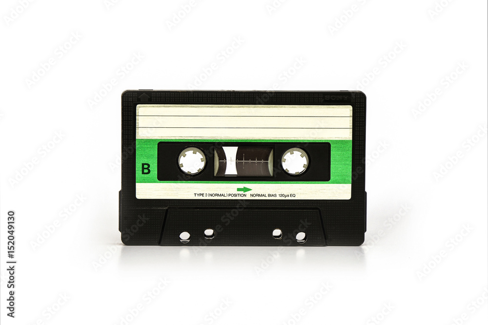Green audio cassette