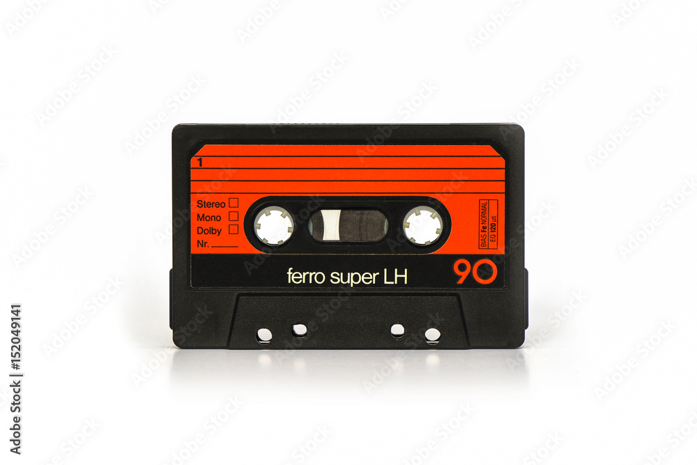 Red audio cassette